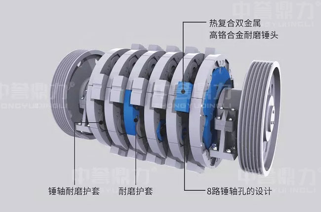 1416破碎機(jī)的轉(zhuǎn)子組成結(jié)構(gòu)圖
