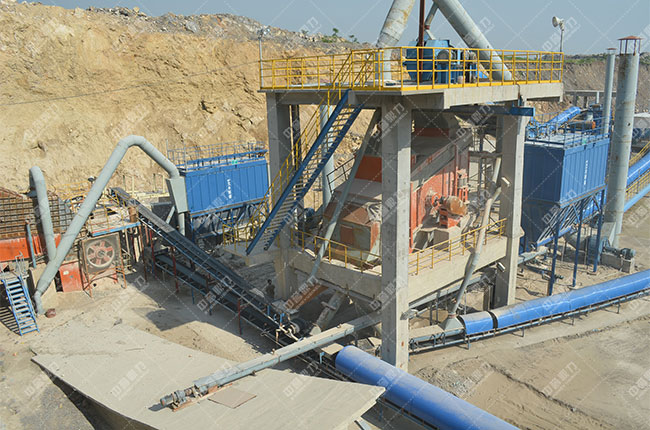 河北邯鄲時(shí)產(chǎn)300噸破碎生產(chǎn)線現(xiàn)場(chǎng)案例展示4