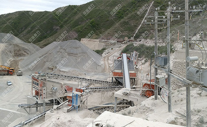 寧夏固原時產(chǎn)800噸石料生產(chǎn)線展示圖