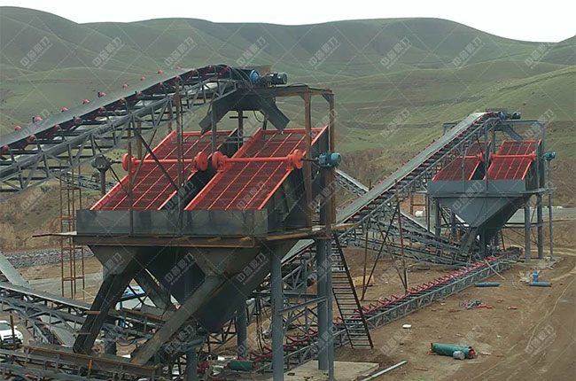 寧夏固原石料廠時(shí)產(chǎn)500噸骨料生產(chǎn)線現(xiàn)場(chǎng)案例展示5