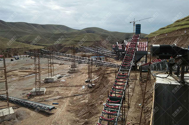 寧夏固原石料廠時(shí)產(chǎn)500噸骨料生產(chǎn)線現(xiàn)場(chǎng)案例展示6