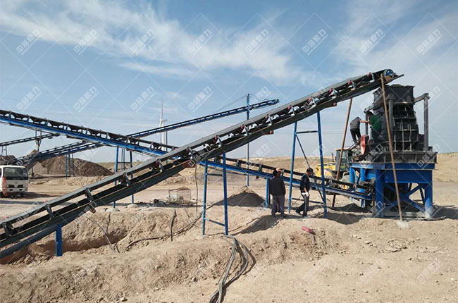 寧夏靈武時產(chǎn)200噸砂石生產(chǎn)線現(xiàn)場案例展示4