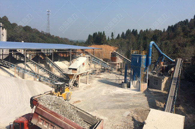 江西景德鎮(zhèn)時(shí)產(chǎn)200噸石子破碎生產(chǎn)線