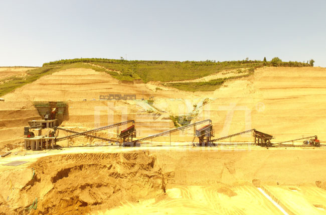 陜西銅川市平安建材時(shí)產(chǎn)1000噸砂石骨料生產(chǎn)線