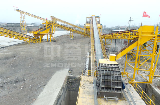 湖南益陽日產(chǎn)8000噸石灰石破碎篩分生產(chǎn)線